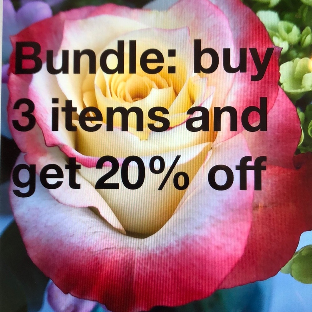 Discount: buy 3 items and get 20% off